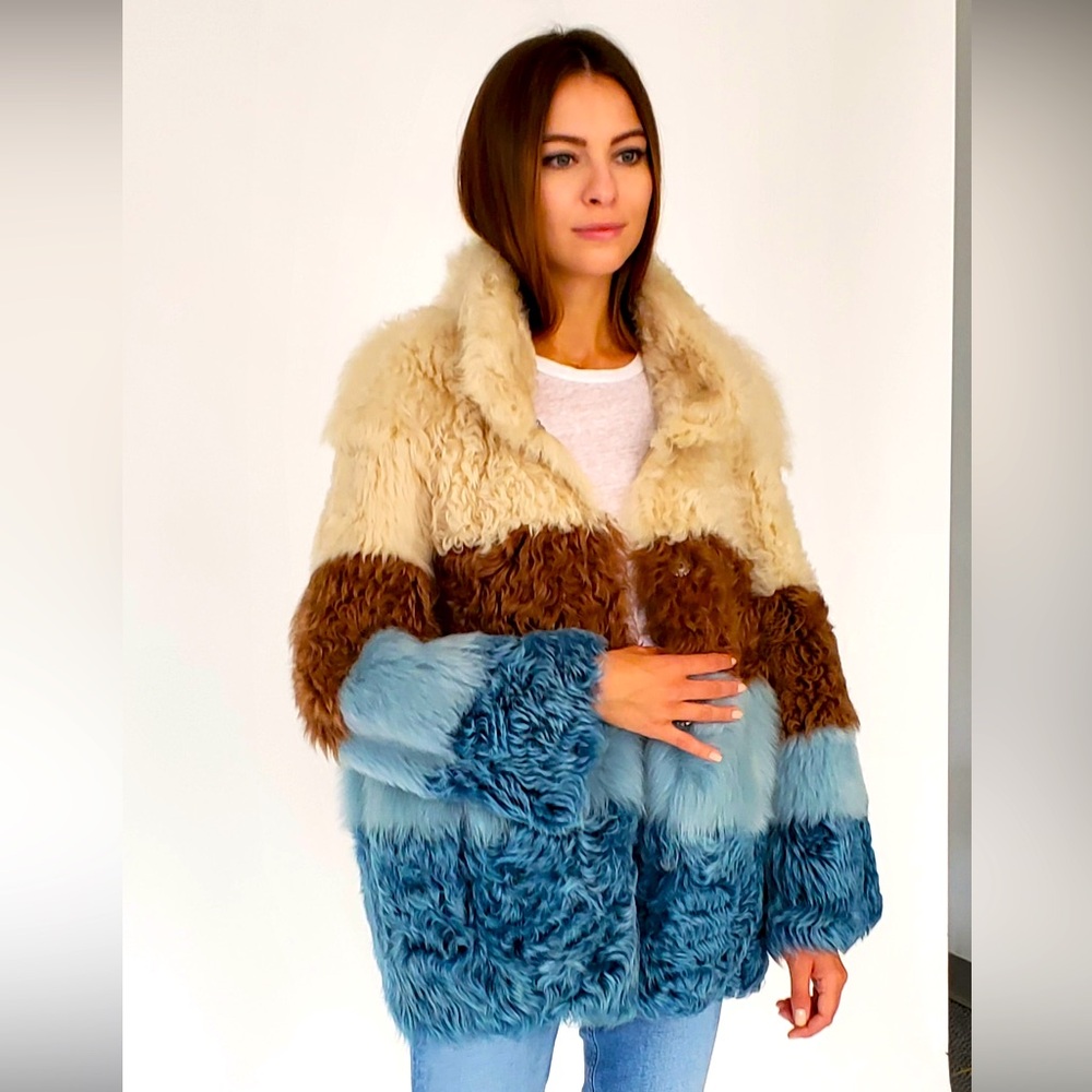 jacket sheep skin, multicolor